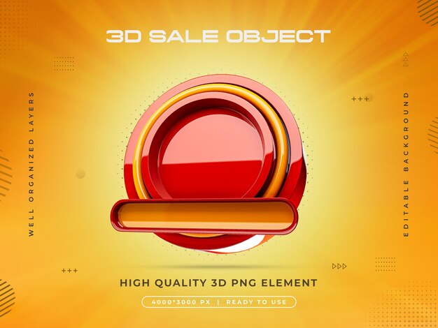 Verkoop Object 3D Render geïsoleerd