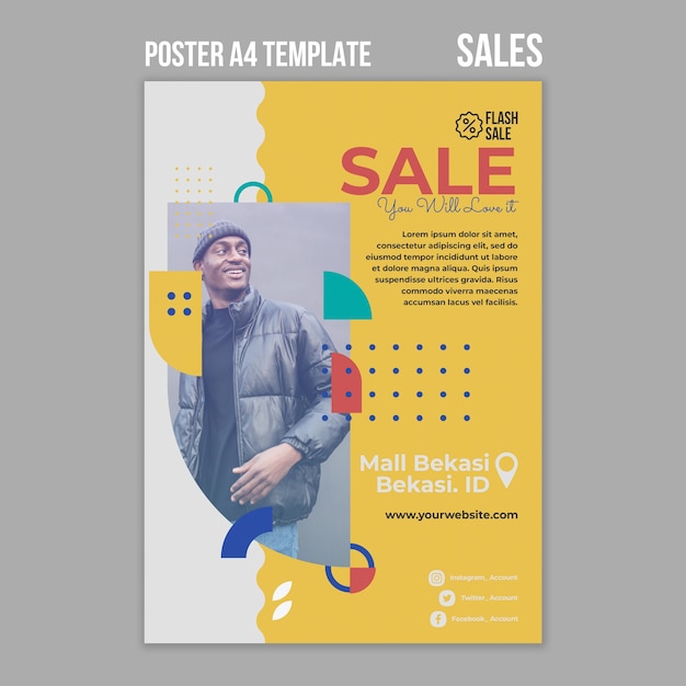 Gratis PSD verkoop poster sjabloon