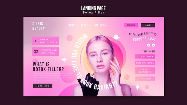 Gratis PSD verloop botox-sjabloon