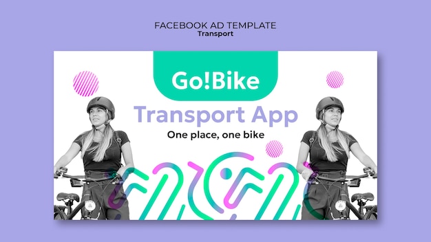 Gratis PSD verloop eco transport facebook sjabloon