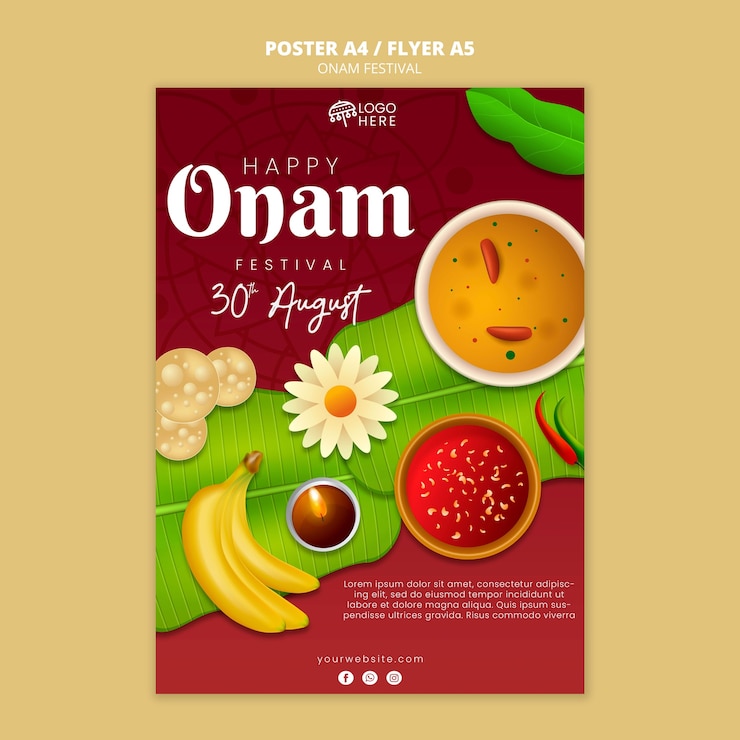 Gratis PSD verloop onam sjabloonontwerp