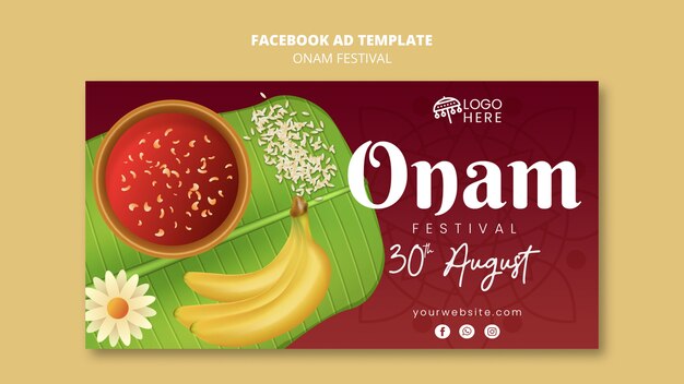 Gratis PSD verloop onam sjabloonontwerp