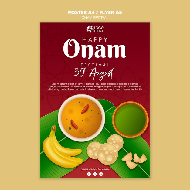 Gratis PSD verloop onam sjabloonontwerp