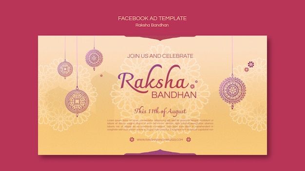 Gratis PSD verloop raksha facebook-advertentiesjabloon