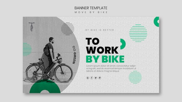 Gratis PSD verplaats per fietsbanner