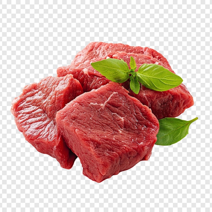 Gratis PSD verse, sappige rundvleesblokjes klaar voor de grill
