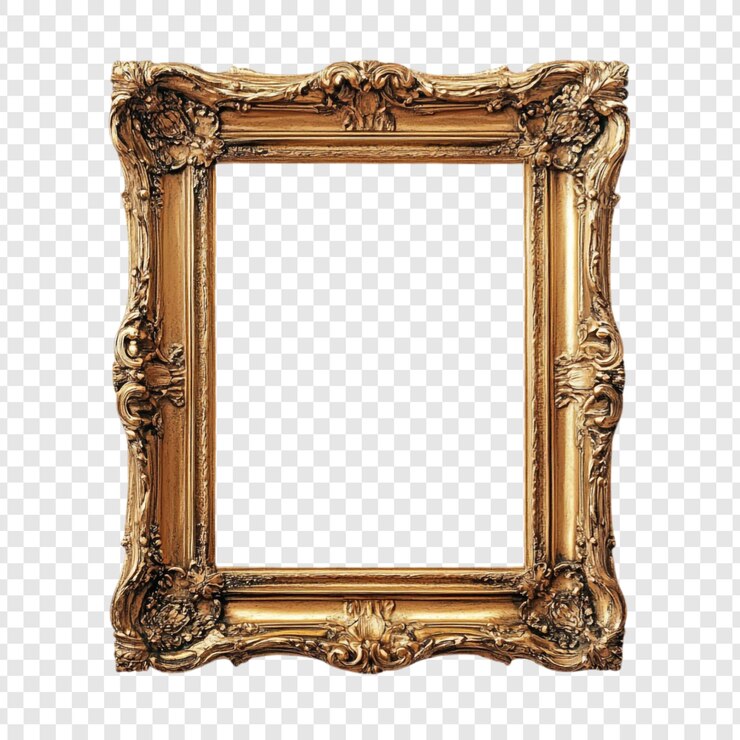 Gratis PSD versierd gouden fotoram een klassiek decorelement