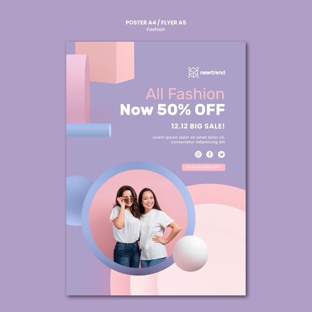 Verticale poster voor modewinkel