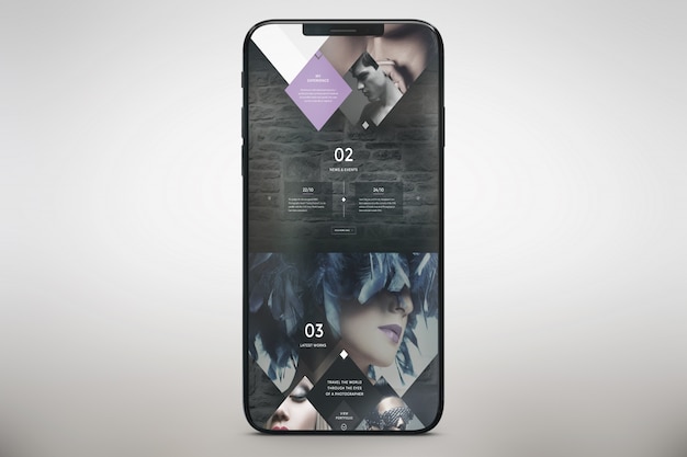 Verticale smartphone mock up