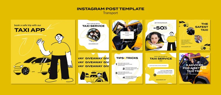 Gratis PSD vervoerconcept op instagram