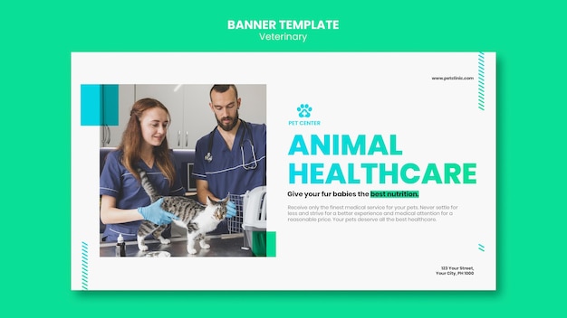 Gratis PSD veterinaire advertentie sjabloon banner