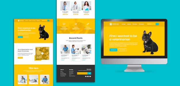 Veterinaire bestemmingspagina's concept