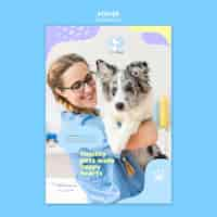 Gratis PSD veterinaire kliniek folder sjabloon