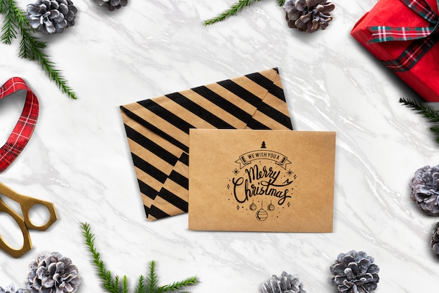 Vi auguriamo un mockup di Merry Christmas card