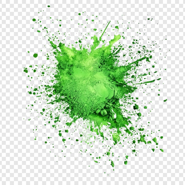 PSD Gratis vibrant green powder explosion a burst of color
