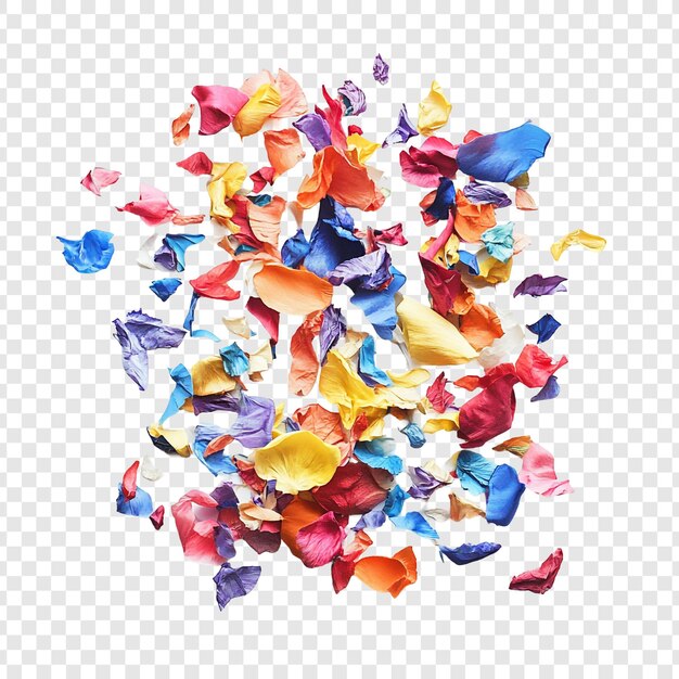 Vibrant Rainbow of Flower Petals in Motion