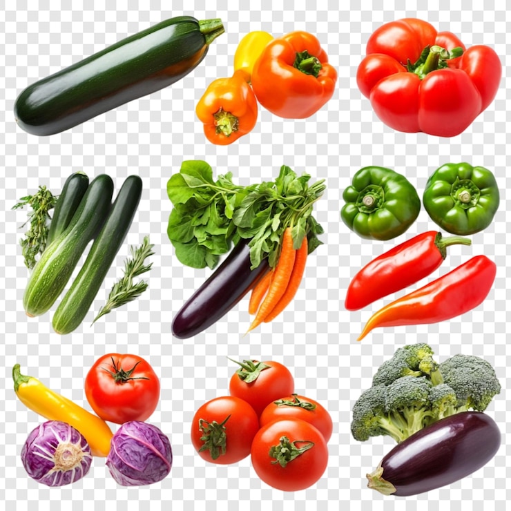 PSD Gratis vibrant vegetable variety a colorful collection of fresh produce