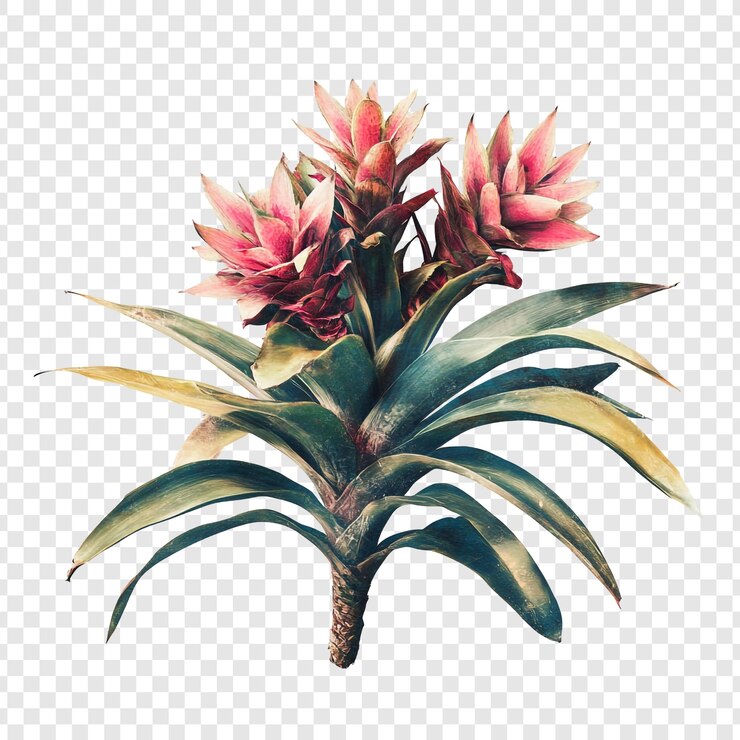 PSD gratuito la vibrante flor de la bromelia es una delicia tropical