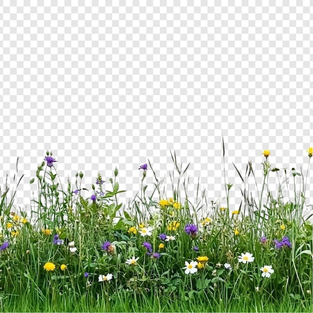 Un vibrante prado de flores silvestres Un estallido de colores de primavera