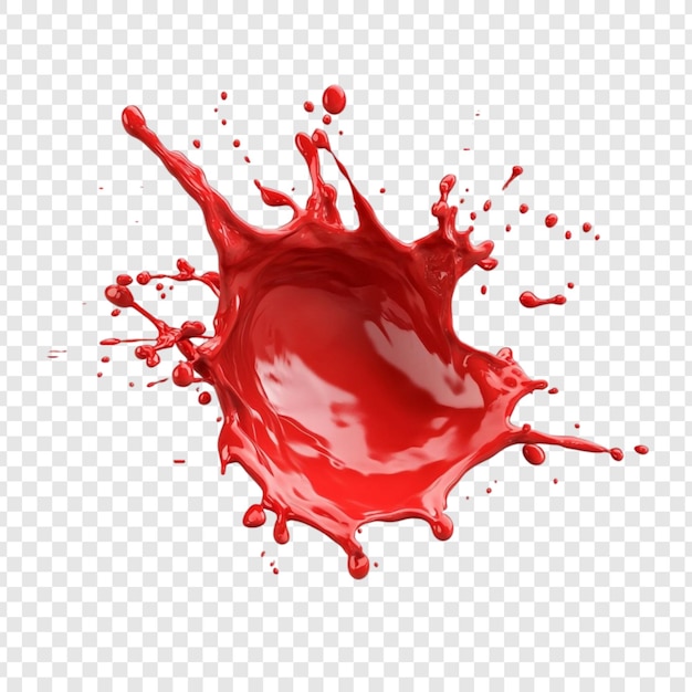 Vibrante rosso liquido spruzzante dinamico energia colore intenso