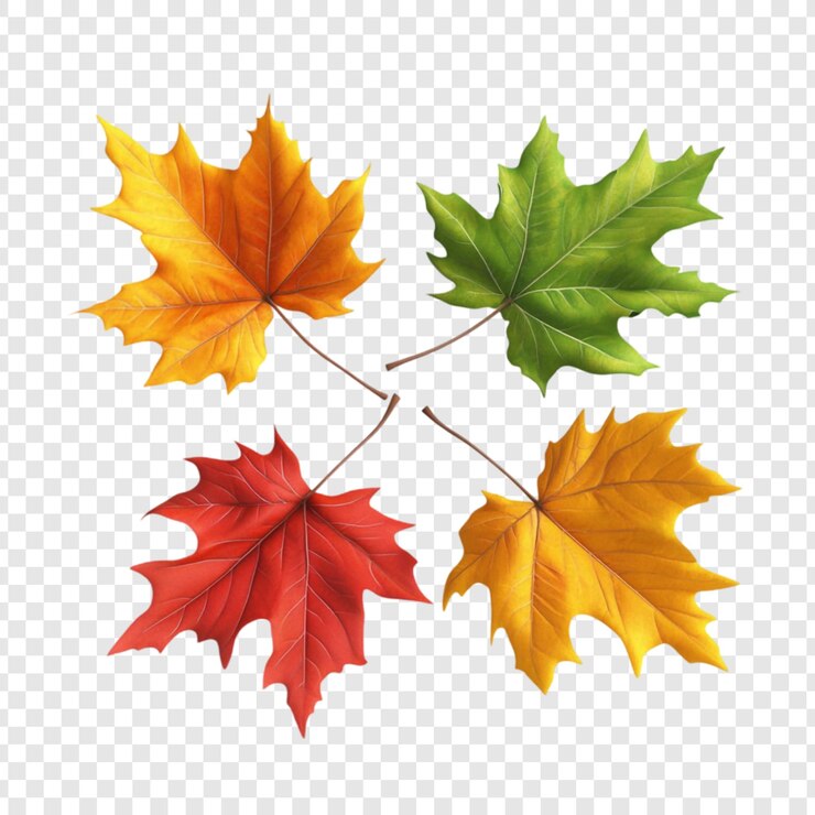 PSD gratuito las vibrantes hojas de arce de otoño son una colorida exhibición de otoño