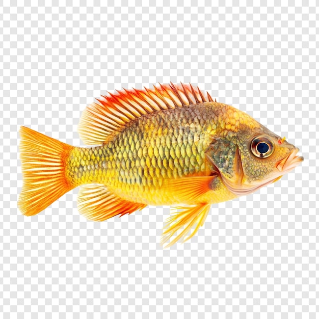 Los vibrantes peces amarillos y naranjas de primer plano