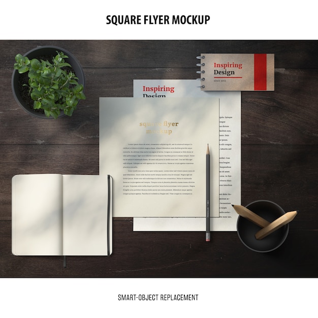 Vierkant flyer mockup