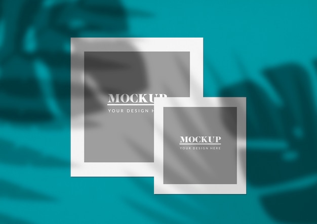 Gratis PSD vierkante kaders mockup