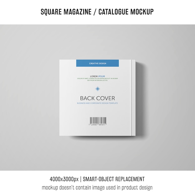 Gratis PSD vierkante magazine of catalogus mockup