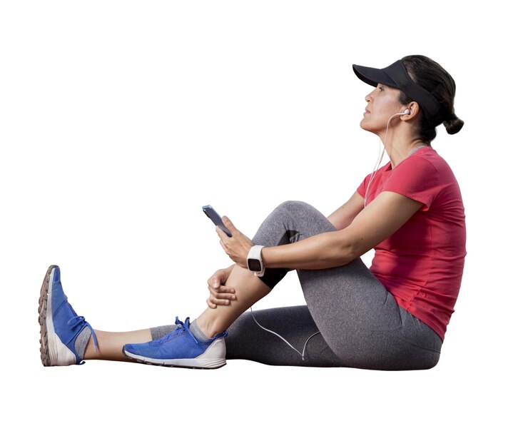 PSD Gratis view of female runner