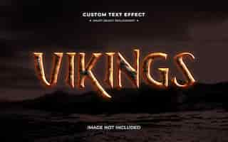 Gratis PSD viking videogame 3d tekststijleffect