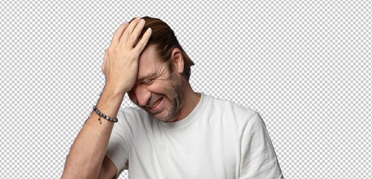 Gratis PSD vingers kruisen angstig en hopen op geluk met een bezorgde blik.
