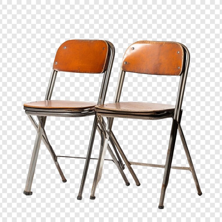 PSD Gratis vintage folding chairs rustic charm and industrial design