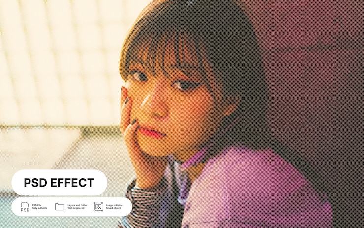 Gratis PSD vintage foto-effect
