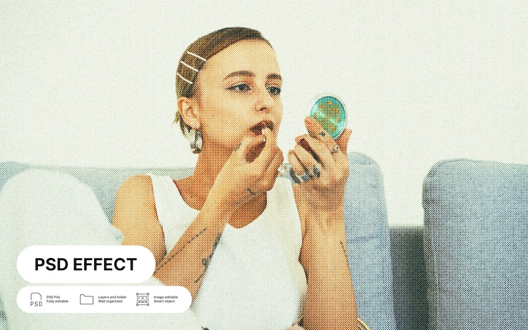 Gratis PSD vintage foto-effect