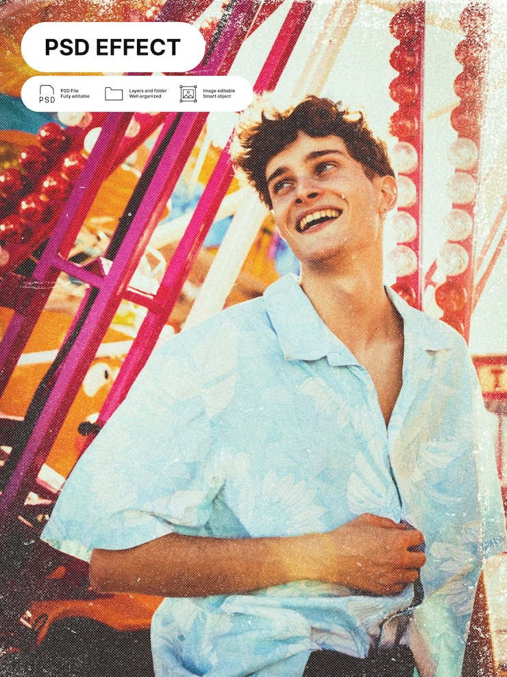 Gratis PSD vintage foto-effect