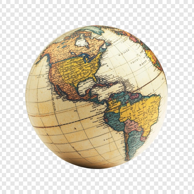 PSD Gratis vintage globe a world of exploration and discovery