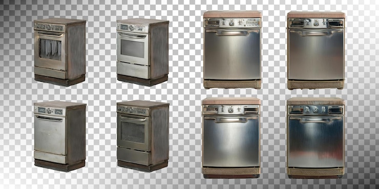 PSD Gratis vintage kitchen appliances collection