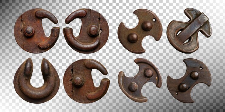 PSD Gratis vintage metal locking mechanisms collection