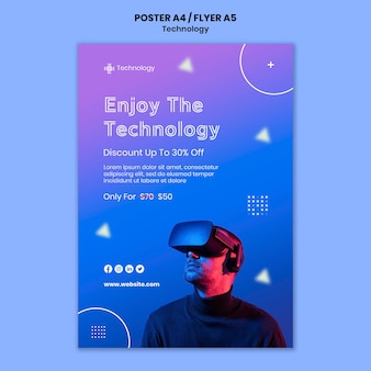 Virtuele realiteit poster sjabloon