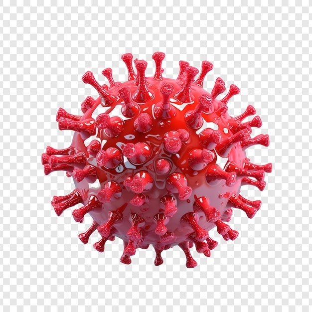 Virus aislado en un fondo transparente