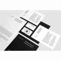 Gratis PSD visitekaartje mock up met brochures