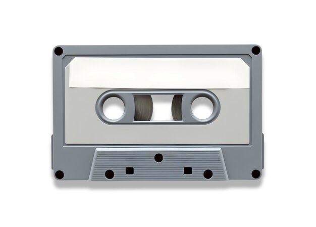 Vista de arriba en cinta de cassette aislada