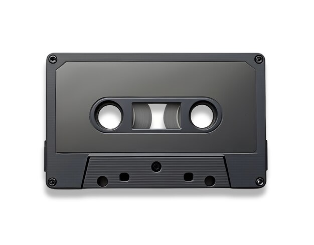 Vista de arriba en cinta de cassette aislada
