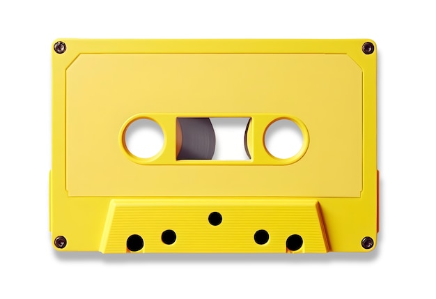 Vista de arriba en cinta de cassette aislada