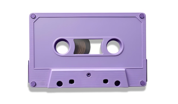 Vista de arriba en cinta de cassette aislada