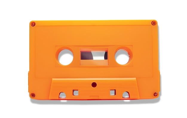 Vista de arriba en cinta de cassette aislada