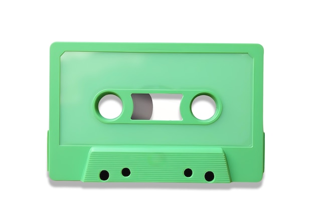 Vista de arriba en cinta de cassette aislada