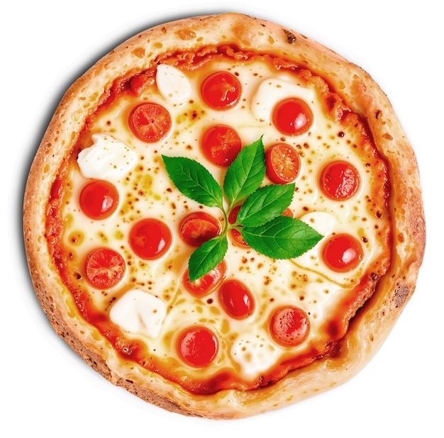 Vista de arriba en una deliciosa pizza