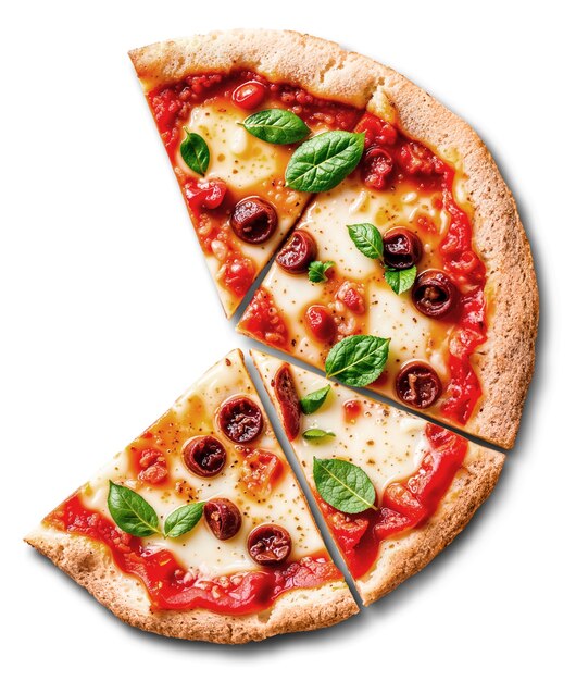Vista de arriba en una deliciosa pizza
